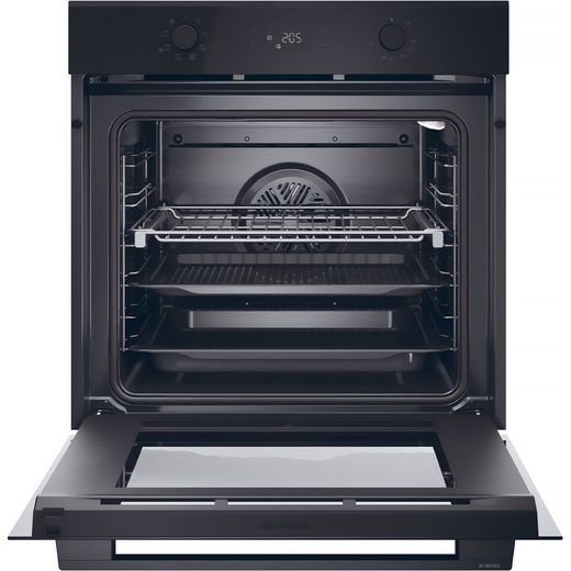 Haier Built In Electric Single Oven - Black - Door open